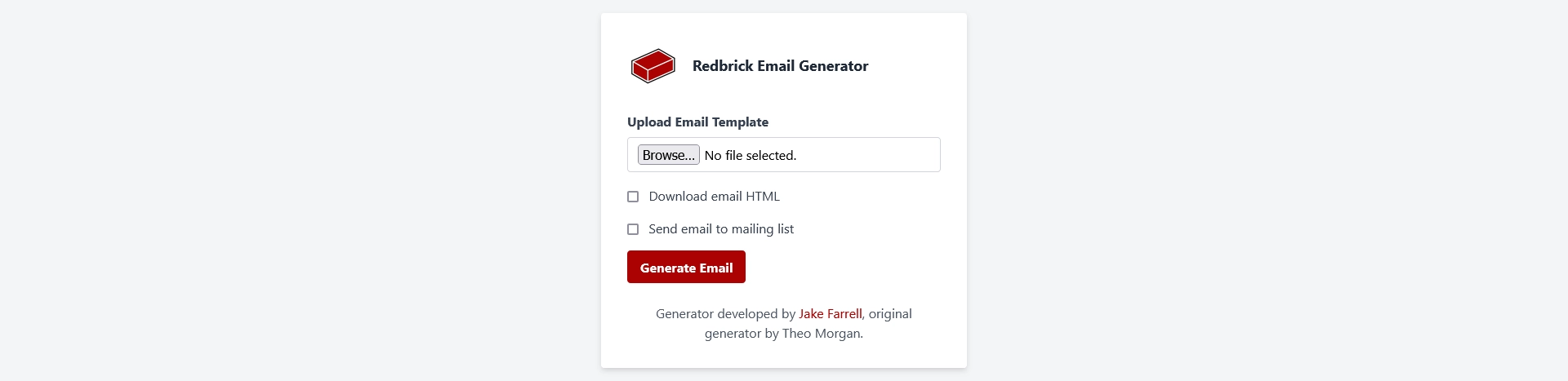 Redbrick Email Generator